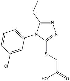  2-{[4-(3-chlorophenyl)-5-ethyl-4H-1,2,4-triazol-3-yl]sulfanyl}acetic acid