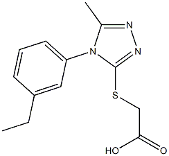 2-{[4-(3-ethylphenyl)-5-methyl-4H-1,2,4-triazol-3-yl]sulfanyl}acetic acid Structure