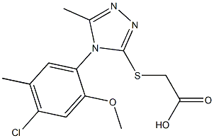 2-{[4-(4-chloro-2-methoxy-5-methylphenyl)-5-methyl-4H-1,2,4-triazol-3-yl]sulfanyl}acetic acid