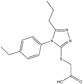 2-{[4-(4-ethylphenyl)-5-propyl-4H-1,2,4-triazol-3-yl]sulfanyl}acetic acid 结构式