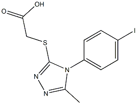 2-{[4-(4-iodophenyl)-5-methyl-4H-1,2,4-triazol-3-yl]sulfanyl}acetic acid Struktur