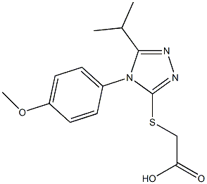 2-{[4-(4-methoxyphenyl)-5-(propan-2-yl)-4H-1,2,4-triazol-3-yl]sulfanyl}acetic acid Struktur
