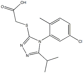 2-{[4-(5-chloro-2-methylphenyl)-5-(propan-2-yl)-4H-1,2,4-triazol-3-yl]sulfanyl}acetic acid 结构式
