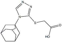 2-{[4-(adamantan-1-yl)-4H-1,2,4-triazol-3-yl]sulfanyl}acetic acid 化学構造式