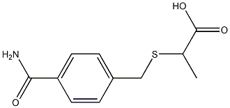 2-{[4-(aminocarbonyl)benzyl]thio}propanoic acid Struktur