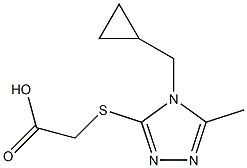 2-{[4-(cyclopropylmethyl)-5-methyl-4H-1,2,4-triazol-3-yl]sulfanyl}acetic acid Struktur