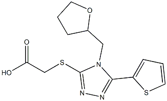 2-{[4-(oxolan-2-ylmethyl)-5-(thiophen-2-yl)-4H-1,2,4-triazol-3-yl]sulfanyl}acetic acid Structure