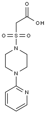2-{[4-(pyridin-2-yl)piperazine-1-]sulfonyl}acetic acid Struktur