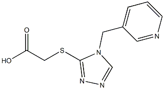 2-{[4-(pyridin-3-ylmethyl)-4H-1,2,4-triazol-3-yl]sulfanyl}acetic acid,,结构式