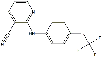 2-{[4-(trifluoromethoxy)phenyl]amino}pyridine-3-carbonitrile,,结构式