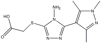 2-{[4-amino-5-(1,3,5-trimethyl-1H-pyrazol-4-yl)-4H-1,2,4-triazol-3-yl]sulfanyl}acetic acid Structure