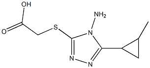 2-{[4-amino-5-(2-methylcyclopropyl)-4H-1,2,4-triazol-3-yl]sulfanyl}acetic acid,,结构式