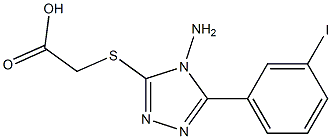 2-{[4-amino-5-(3-iodophenyl)-4H-1,2,4-triazol-3-yl]sulfanyl}acetic acid,,结构式