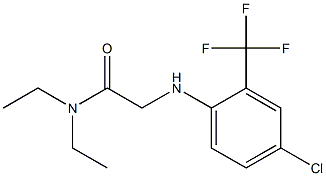 2-{[4-chloro-2-(trifluoromethyl)phenyl]amino}-N,N-diethylacetamide,,结构式