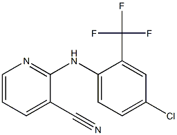 2-{[4-chloro-2-(trifluoromethyl)phenyl]amino}pyridine-3-carbonitrile,,结构式
