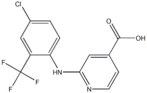 2-{[4-chloro-2-(trifluoromethyl)phenyl]amino}pyridine-4-carboxylic acid Structure