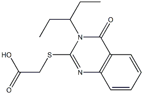 2-{[4-oxo-3-(pentan-3-yl)-3,4-dihydroquinazolin-2-yl]sulfanyl}acetic acid Structure