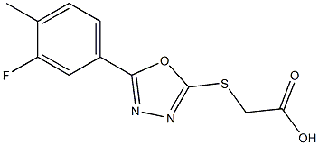 2-{[5-(3-fluoro-4-methylphenyl)-1,3,4-oxadiazol-2-yl]sulfanyl}acetic acid Structure