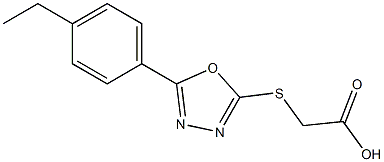 2-{[5-(4-ethylphenyl)-1,3,4-oxadiazol-2-yl]sulfanyl}acetic acid Struktur