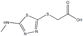 2-{[5-(methylamino)-1,3,4-thiadiazol-2-yl]sulfanyl}acetic acid,,结构式