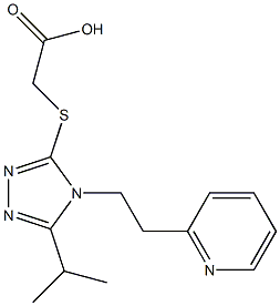 2-{[5-(propan-2-yl)-4-[2-(pyridin-2-yl)ethyl]-4H-1,2,4-triazol-3-yl]sulfanyl}acetic acid Structure