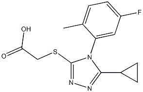 2-{[5-cyclopropyl-4-(5-fluoro-2-methylphenyl)-4H-1,2,4-triazol-3-yl]sulfanyl}acetic acid