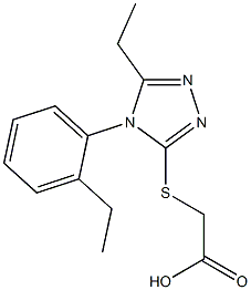 2-{[5-ethyl-4-(2-ethylphenyl)-4H-1,2,4-triazol-3-yl]sulfanyl}acetic acid 结构式