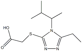 2-{[5-ethyl-4-(3-methylbutan-2-yl)-4H-1,2,4-triazol-3-yl]sulfanyl}acetic acid|