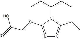 2-{[5-ethyl-4-(pentan-3-yl)-4H-1,2,4-triazol-3-yl]sulfanyl}acetic acid Structure