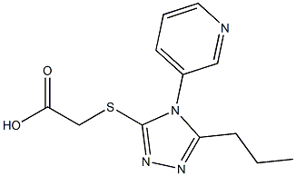 2-{[5-propyl-4-(pyridin-3-yl)-4H-1,2,4-triazol-3-yl]sulfanyl}acetic acid 结构式