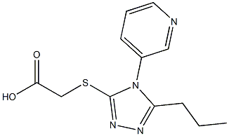 2-{[5-propyl-4-(pyridin-3-yl)-4H-1,2,4-triazol-3-yl]sulfanyl}acetic acid 化学構造式