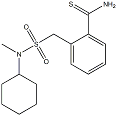 2-{[cyclohexyl(methyl)sulfamoyl]methyl}benzene-1-carbothioamide,,结构式