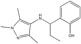 2-{1-[(1,3,5-trimethyl-1H-pyrazol-4-yl)amino]propyl}phenol Structure