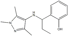 2-{1-[(1,3,5-trimethyl-1H-pyrazol-4-yl)amino]propyl}phenol|