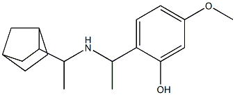 2-{1-[(1-{bicyclo[2.2.1]heptan-2-yl}ethyl)amino]ethyl}-5-methoxyphenol,,结构式