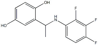 2-{1-[(2,3,4-trifluorophenyl)amino]ethyl}benzene-1,4-diol Struktur