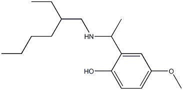 2-{1-[(2-ethylhexyl)amino]ethyl}-4-methoxyphenol Structure