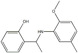 2-{1-[(2-methoxy-5-methylphenyl)amino]ethyl}phenol,,结构式