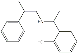 2-{1-[(2-phenylpropyl)amino]ethyl}phenol Struktur