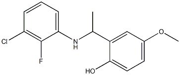 2-{1-[(3-chloro-2-fluorophenyl)amino]ethyl}-4-methoxyphenol,,结构式