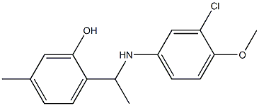 2-{1-[(3-chloro-4-methoxyphenyl)amino]ethyl}-5-methylphenol