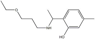 2-{1-[(3-ethoxypropyl)amino]ethyl}-5-methylphenol Structure