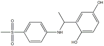 2-{1-[(4-methanesulfonylphenyl)amino]ethyl}benzene-1,4-diol 化学構造式