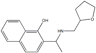 2-{1-[(oxolan-2-ylmethyl)amino]ethyl}naphthalen-1-ol,,结构式