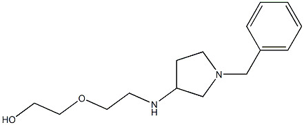 2-{2-[(1-benzylpyrrolidin-3-yl)amino]ethoxy}ethan-1-ol 化学構造式