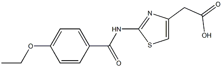 2-{2-[(4-ethoxybenzene)amido]-1,3-thiazol-4-yl}acetic acid 化学構造式