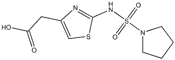 2-{2-[(pyrrolidine-1-sulfonyl)amino]-1,3-thiazol-4-yl}acetic acid Structure