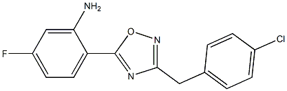 2-{3-[(4-chlorophenyl)methyl]-1,2,4-oxadiazol-5-yl}-5-fluoroaniline,,结构式