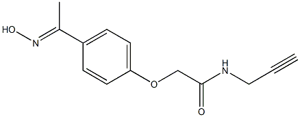 2-{4-[(1E)-N-hydroxyethanimidoyl]phenoxy}-N-prop-2-ynylacetamide,,结构式