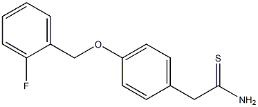 2-{4-[(2-fluorobenzyl)oxy]phenyl}ethanethioamide Struktur